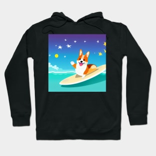 Surfing Corgi Dog Hoodie